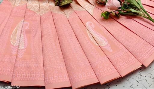 Beautiful Art Silk Jacquard Border Saree With Unstitched Running Blouse For Women Wedding Wear Party - amamestyle