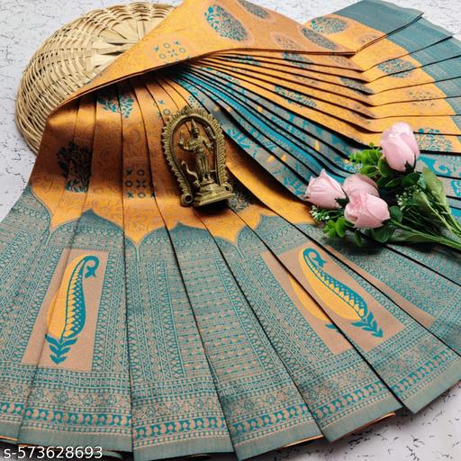 Beautiful Art Silk Jacquard Border Saree With Unstitched Running Blouse For Women Wedding Wear Party - amamestyle