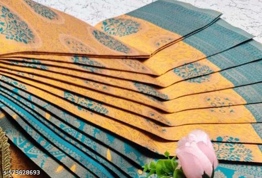 Beautiful Art Silk Jacquard Border Saree With Unstitched Running Blouse For Women Wedding Wear Party - amamestyle