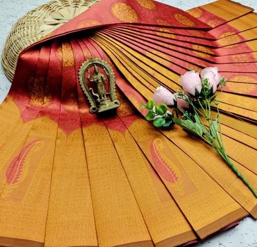 Beautiful Art Silk Jacquard Border Saree With Unstitched Running Blouse For Women Wedding Wear Party