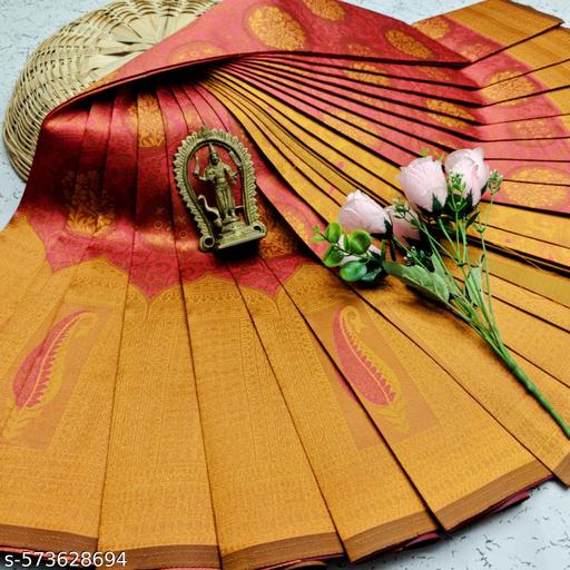 Beautiful Art Silk Jacquard Border Saree With Unstitched Running Blouse For Women Wedding Wear Party - amamestyle