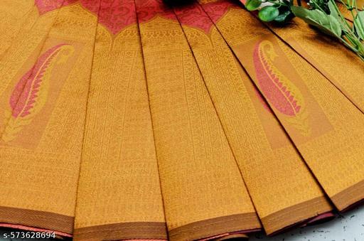 Beautiful Art Silk Jacquard Border Saree With Unstitched Running Blouse For Women Wedding Wear Party - amamestyle