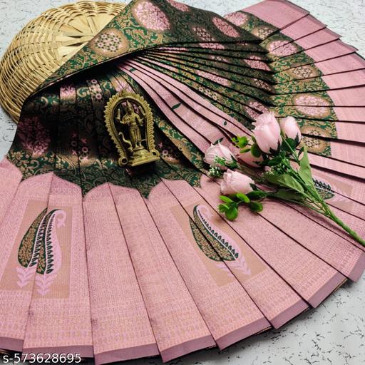 Beautiful Art Silk Jacquard Border Saree With Unstitched Running Blouse For Women Wedding Wear Party - amamestyle