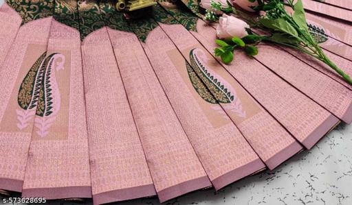 Beautiful Art Silk Jacquard Border Saree With Unstitched Running Blouse For Women Wedding Wear Party - amamestyle