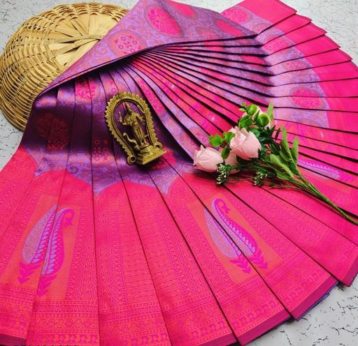 Beautiful Art Silk Jacquard Border Saree With Unstitched Running Blouse For Women Wedding Wear Party