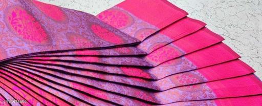 Beautiful Art Silk Jacquard Border Saree With Unstitched Running Blouse For Women Wedding Wear Party - amamestyle