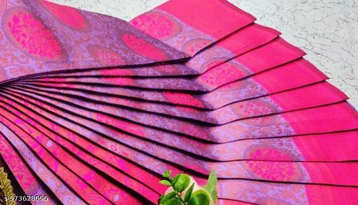 Beautiful Art Silk Jacquard Border Saree With Unstitched Running Blouse For Women Wedding Wear Party - amamestyle