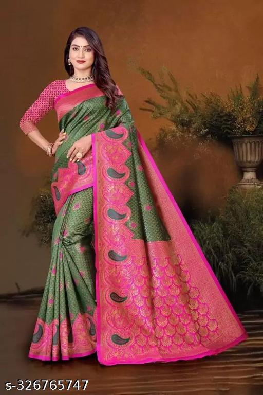 #New #Trending Bollywood Saree || Banarasi Silk sky Saree || Bollywood Inspired || Latest Design || Golden Border || #Latest - amamestyle