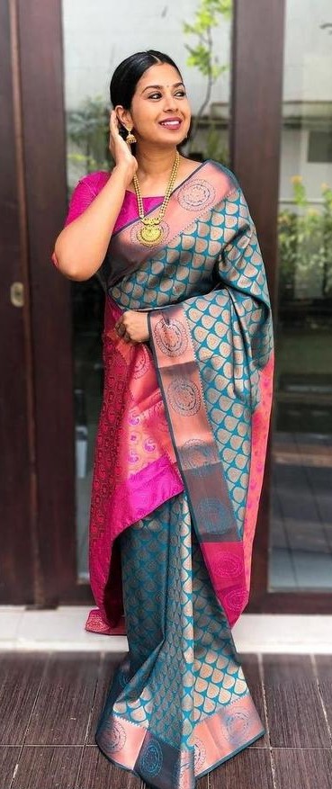 MAA AMAR FASHION kanjivarm Silk Saree