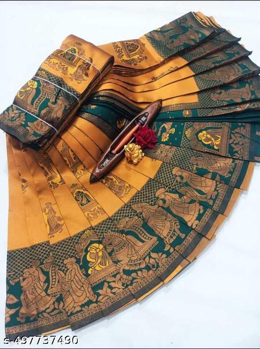 Beautiful Art Silk Jacquard Border Saree With Unstitched Running Blouse For Women Wedding Wear Party - amamestyle