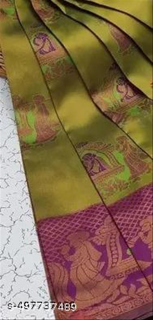 Beautiful Art Silk Jacquard Border Saree With Unstitched Running Blouse For Women Wedding Wear Party - amamestyle