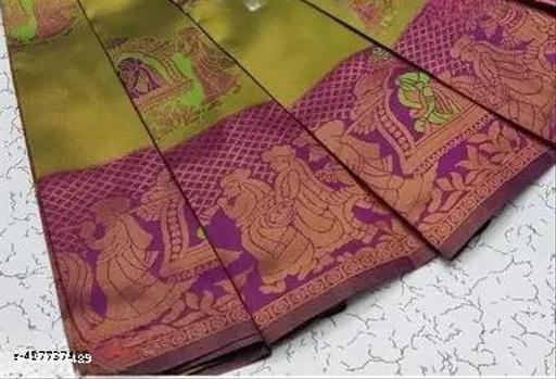 Beautiful Art Silk Jacquard Border Saree With Unstitched Running Blouse For Women Wedding Wear Party - amamestyle