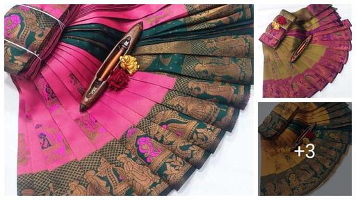 Beautiful Art Silk Jacquard Border Saree With Unstitched Running Blouse For Women Wedding Wear Party