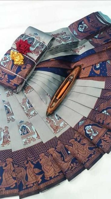 Beautiful Art Silk Jacquard Border Saree With Unstitched Running Blouse For Women Wedding Wear Party