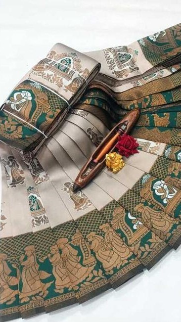 Beautiful Art Silk Jacquard Border Saree With Unstitched Running Blouse For Women Wedding Wear Party