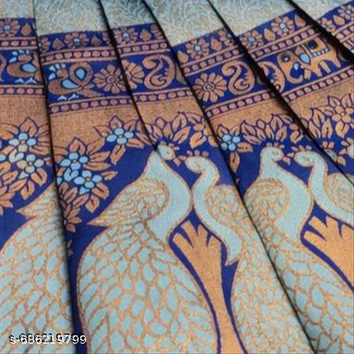 Beautiful Kanjeevaram Silk Big Border Zari Work Woven Sarees with Blouse Piece.. - amamestyle