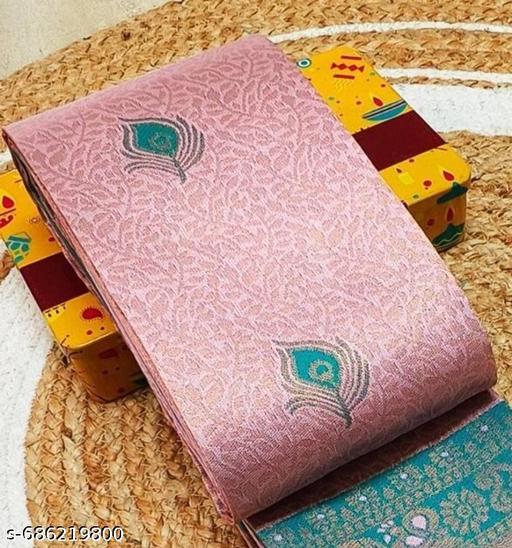 Beautiful Kanjeevaram Silk Big Border Zari Work Woven Sarees with Blouse Piece.. - amamestyle