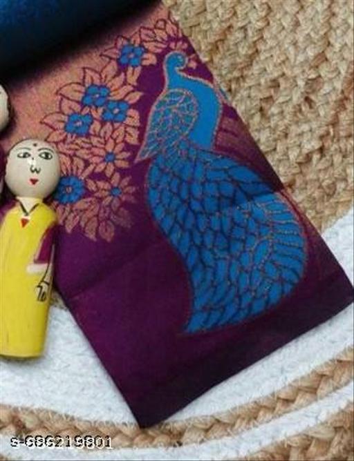 Beautiful Kanjeevaram Silk Big Border Zari Work Woven Sarees with Blouse Piece.. - amamestyle