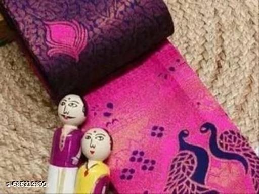 Beautiful Kanjeevaram Silk Big Border Zari Work Woven Sarees with Blouse Piece.. - amamestyle