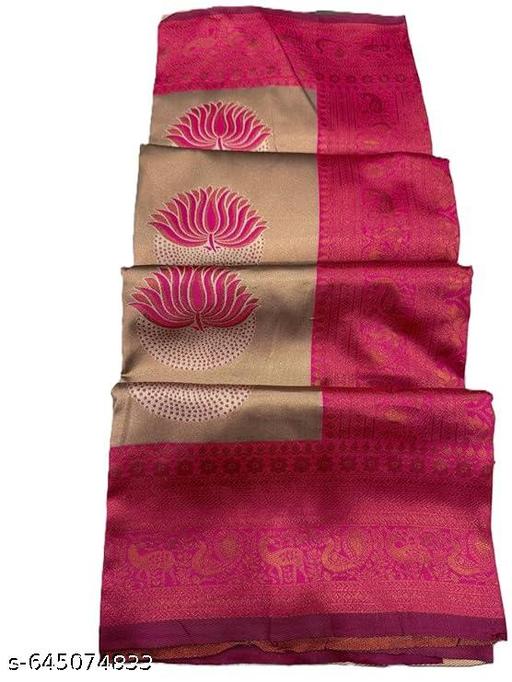 "Floral Woven Saree with Bold Rose Motifs and Contrasting Border | Festive & Party Wear Saree" - amamestyle