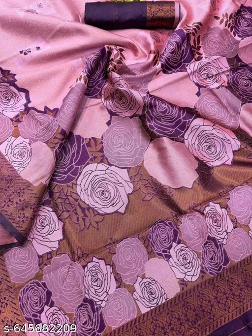 "Jacquard Floral Saree Featuring Artistic Rose Weaves and Trendy Design | Perfect for Festive Occasions" - amamestyle