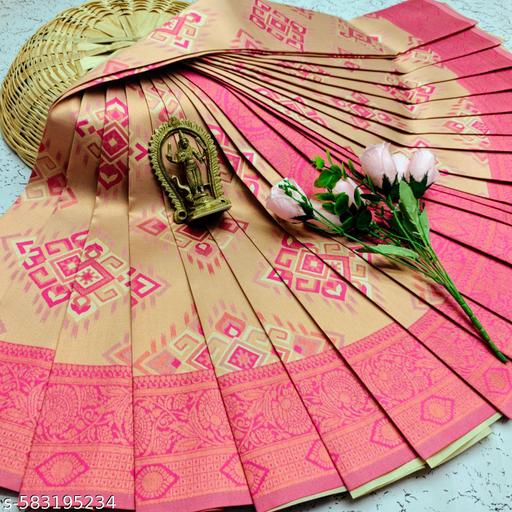 Premium Banarasi Silk Saree with Rich Zari Work with Twirling Blouse Piece. - amamestyle