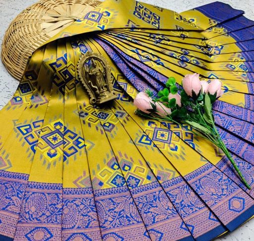 Premium Banarasi Silk Saree with Rich Zari Work with Twirling Blouse Piece.