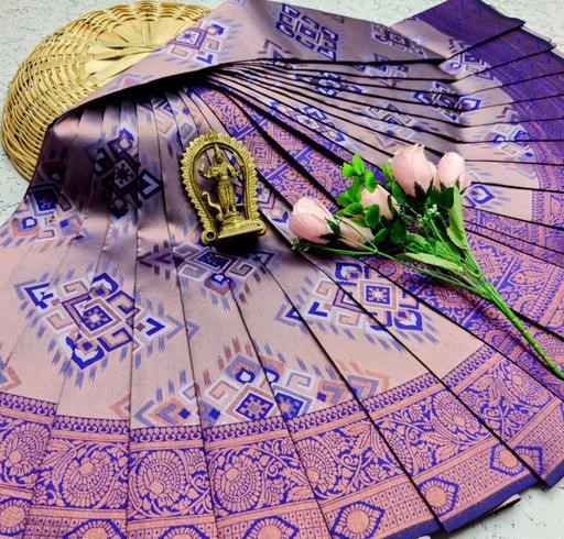 Premium Banarasi Silk Saree with Rich Zari Work with Twirling Blouse Piece.