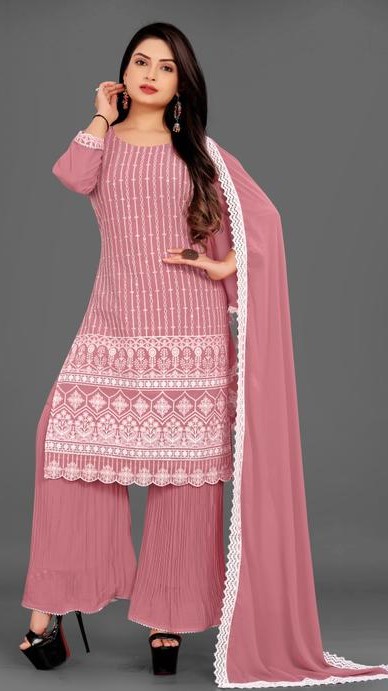 ( EMBROIDERY + FULL INNER ) Kurta sharara and dupatta set . We make "palazzo set", "kurti set", "dupatta sets" , ''sharara set'', kurta sharara and dupatta set We make "palazzo set", "kurti set", "dupatta sets" , ''sharara set'', kurta sharara and dupatta set