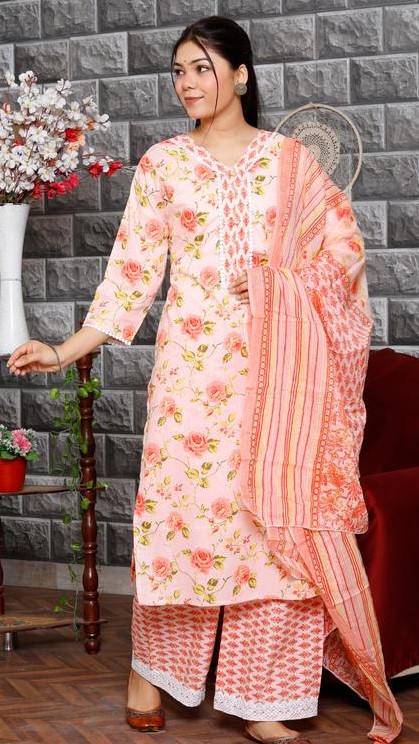 Charvi Fashionable Women Kurta Plazo with dupatta Sets Extra Plus Size - 3XL,4XL, 5XL, 6XL, 7XL Sizes