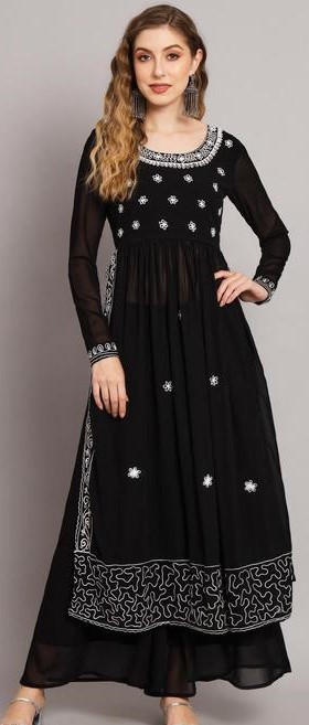 Georgette Kurta Sharara Set