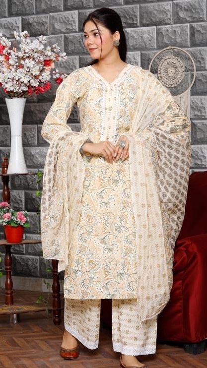 Charvi Fashionable Women Kurta Plazo with dupatta Sets Extra Plus Size - 3XL,4XL, 5XL, 6XL, 7XL Sizes