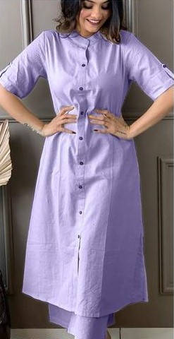 Jamuni Purple: Kantha Cotton Coord Set For All Age Women