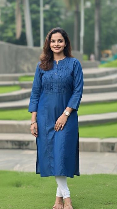 INDRANI GHOSH DENIM KURTI PATTERN