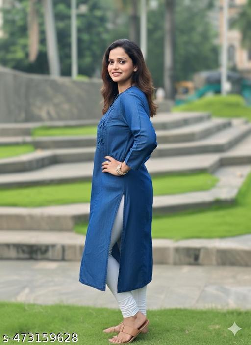 INDRANI GHOSH DENIM KURTI PATTERN - amamestyle