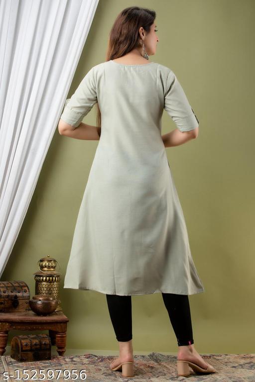 Fashionable Cotton Slub Dijital Print Anarkali Kurti For Women - amamestyle