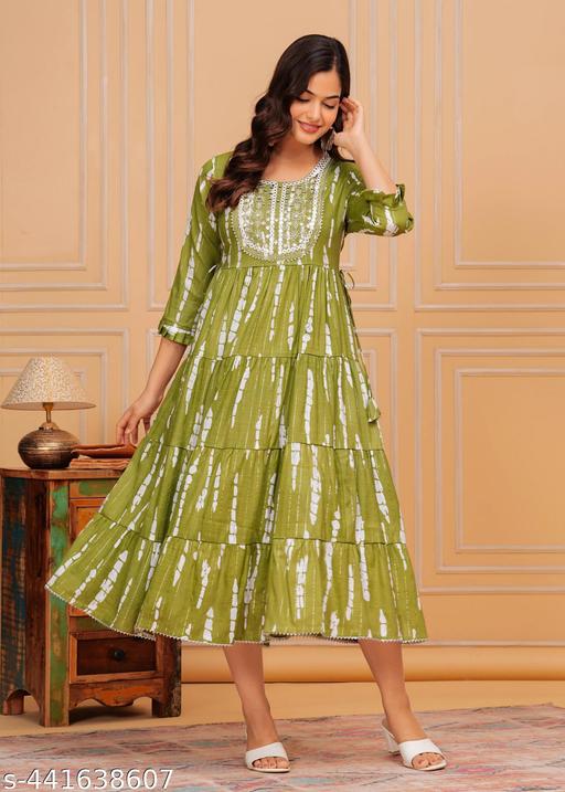 Women Embroidered  Anarkali kurti - amamestyle