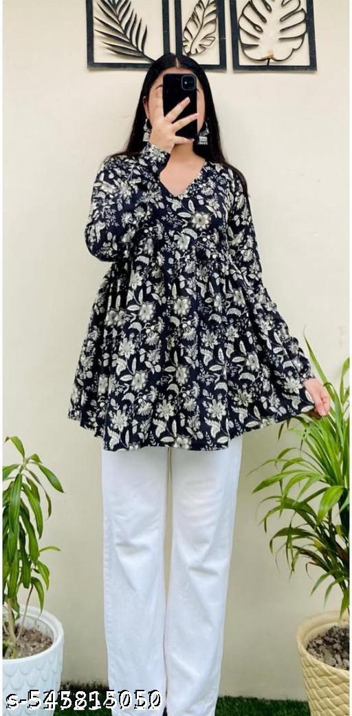 Revivo 2x COMBO New Stylish Indigo Blue V-Neck Top - REVIVO