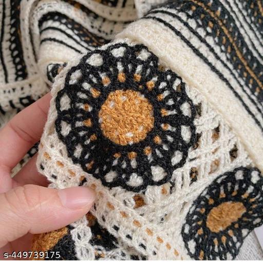 Latest Women Cotton Crochet Halter Neck Tops Wave Pattern Chic Fringed Beach Knitting Tops Korean Style Sleeveless Sweet Tops - amamestyle