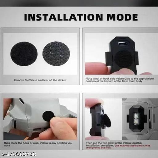  Plastic Universal Helmet Light for Safety Signal Aircraft Blinking Strobe Multipurpose Waterproof Led Light for Motorbike, Helmet, Bicycle, Car, Scooty & Anywhere - Anshi Bazzar