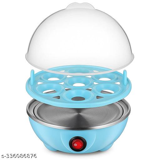 Egg Boiler Electric Automatic Off 7 Egg Poacher for Steaming, Cooking, Boiling and Frying, (350 Watts, Blue) - Myshopic 