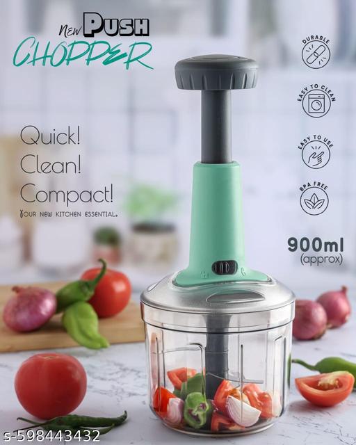 Quick Onion & Garlic Chopper – Manual Hand-Pull Kitchen Gadget || Portable Pull-Cord Food Chopper – Chop, Mix & Blend with Ease || Handy Hand-Pull Chopper – Perfect for Salads, Sauces & Chutneys || - Myshopic 