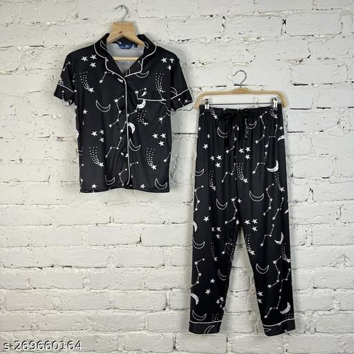 night suit combo of shirt, pajama & shorts. - amamestyle