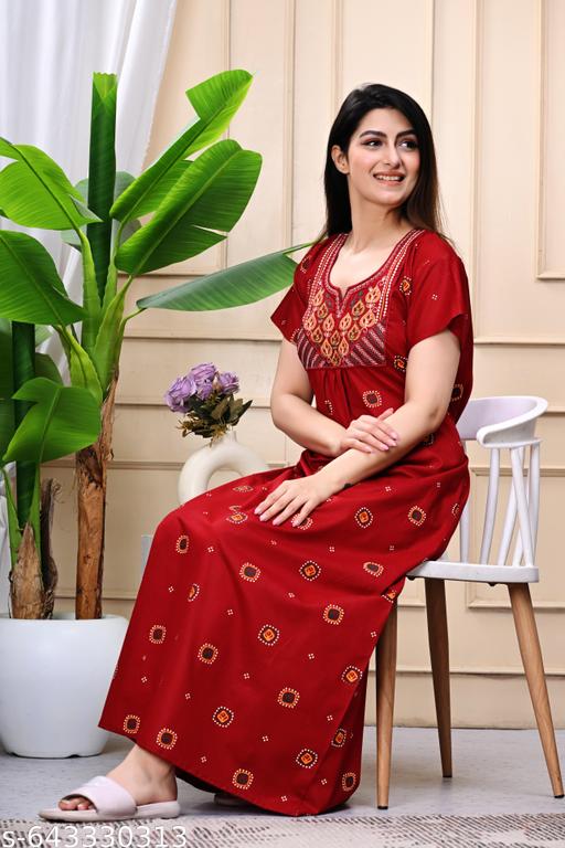 cotton nighty for women - amamestyle