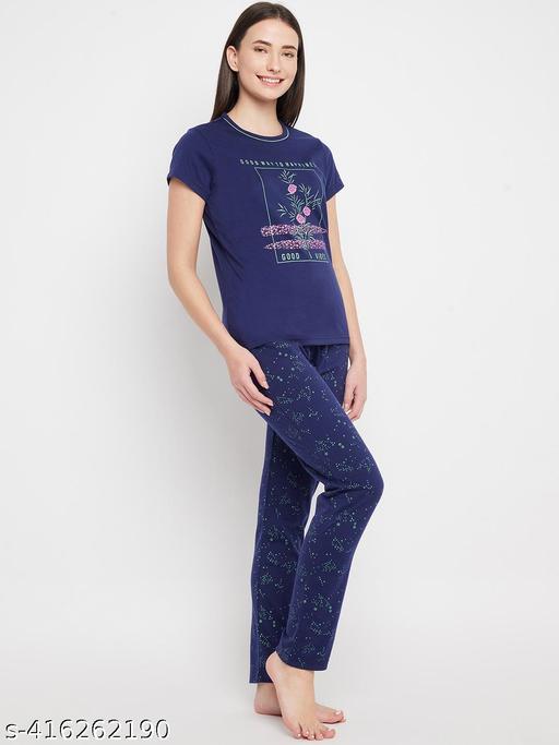 BELLAFINO Women Round Neck Night Suit - amamestyle