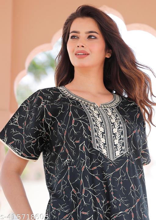 cotton nighty for women - amamestyle