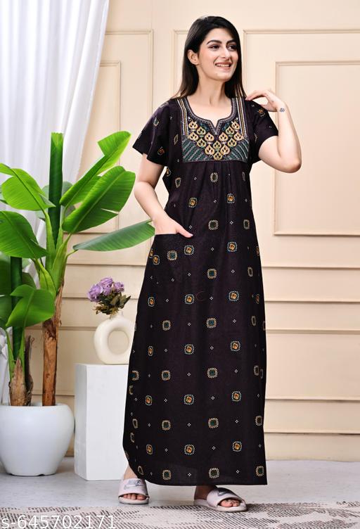 cotton nighty for women - amamestyle