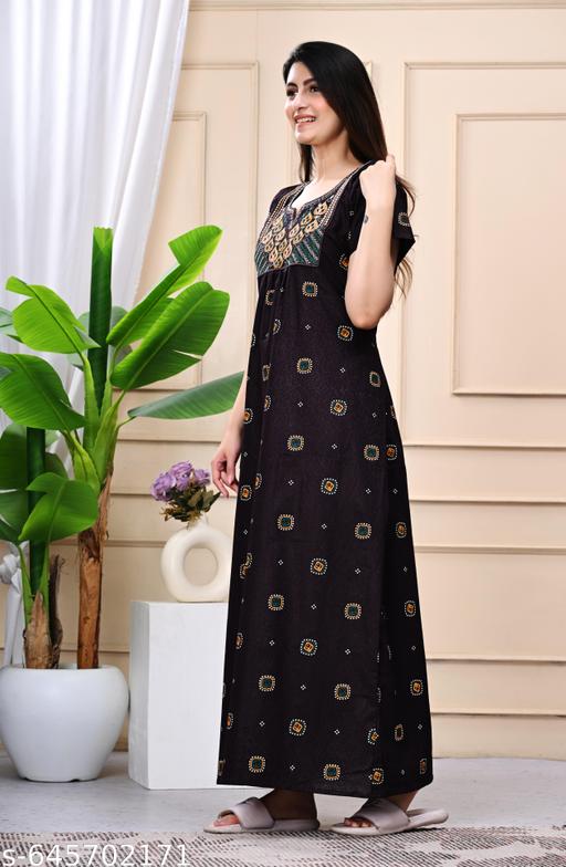 cotton nighty for women - amamestyle