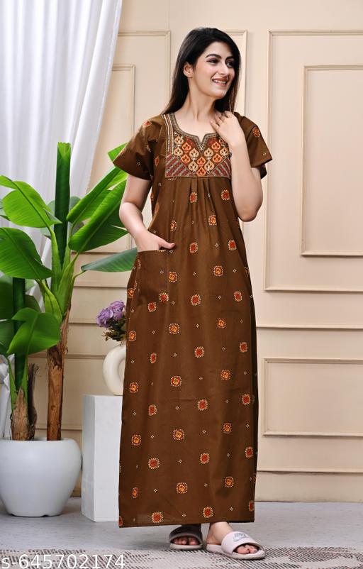 cotton nighty for women - amamestyle