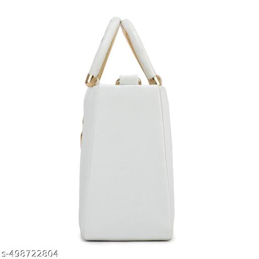 Designer Handbag with gold accents and detachable strap  - Orien